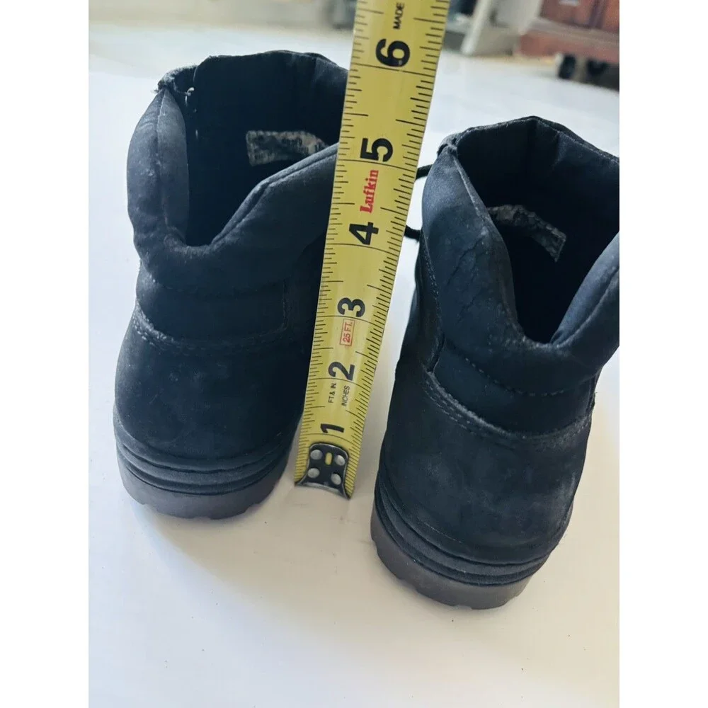 VTG 90s Timberland Black Leather Ankle Boots Men's 7M Women's 8.5 Style 60359